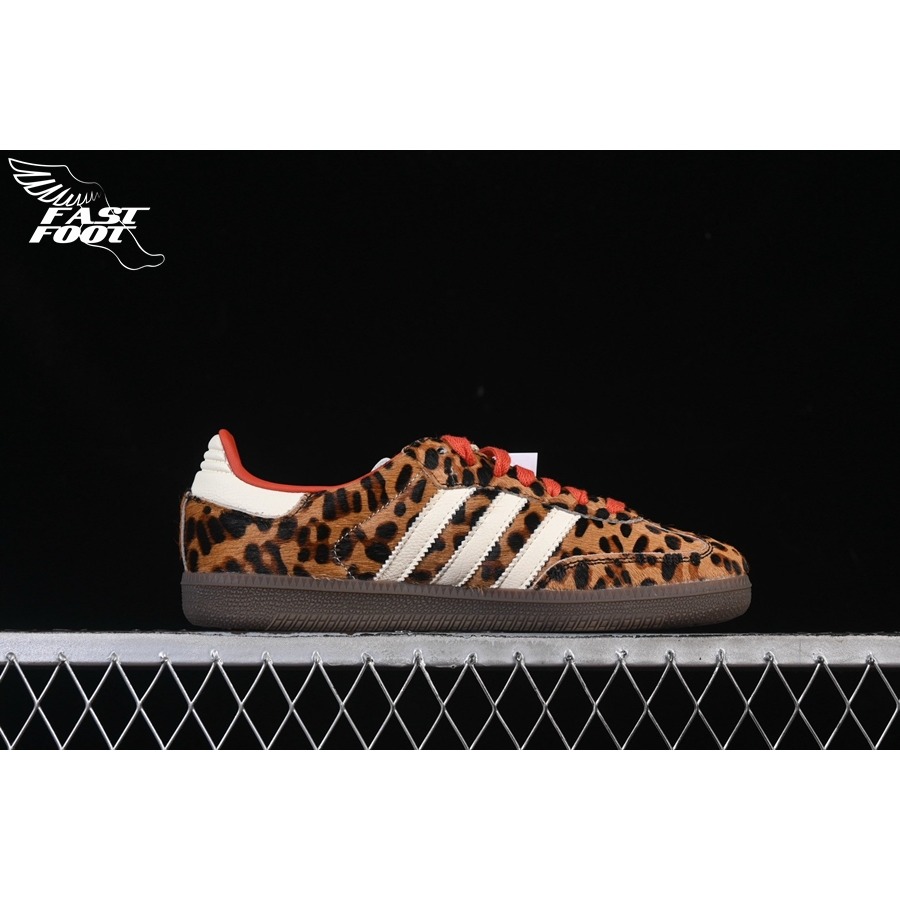 快腳🔎 ADIDAS SAMBA OG Leopard Print 豹紋 復古 棕色 JI2734 男女鞋-細節圖2