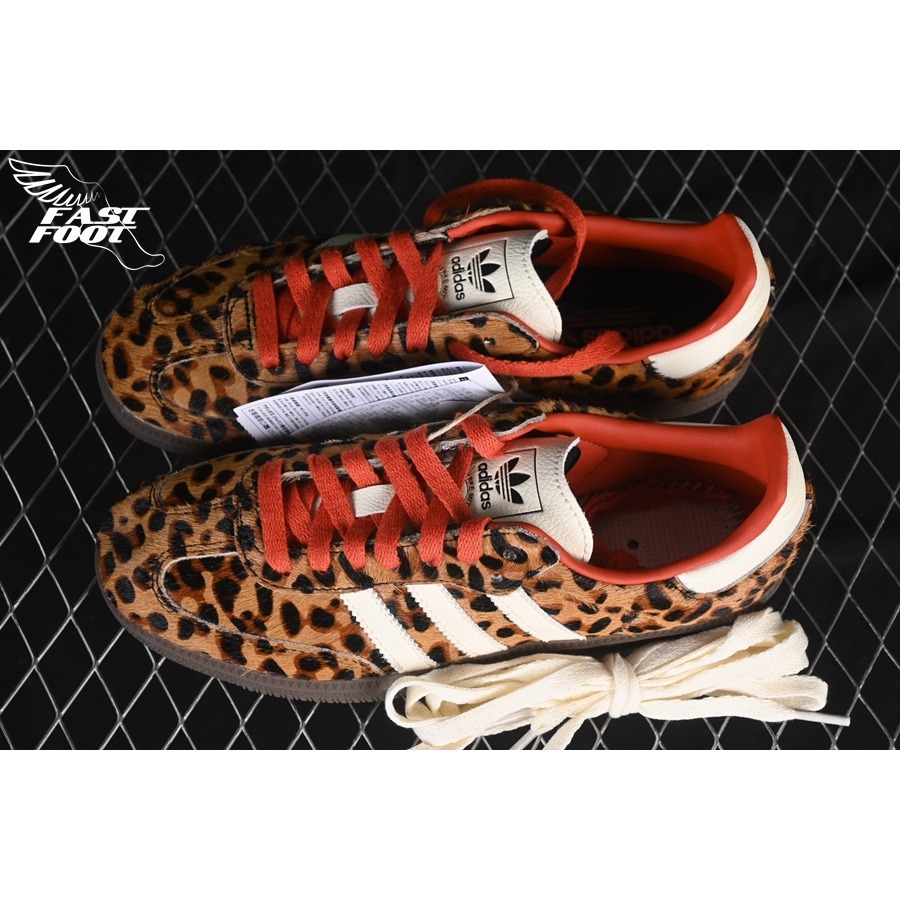 快腳🔎 ADIDAS SAMBA OG Leopard Print 豹紋 復古 棕色 JI2734 男女鞋-細節圖4