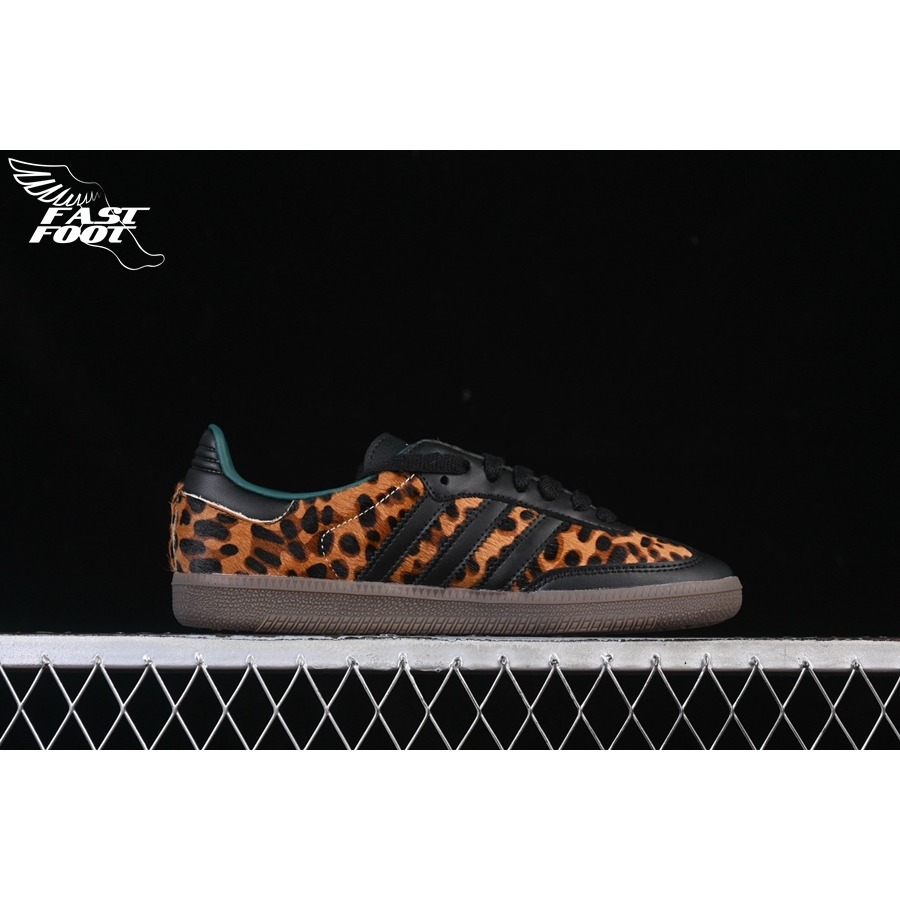 快腳🔎 ADIDAS SAMBA OG  豹紋綠 復古 焦糖底 德訓鞋 扁鞋 男女鞋 JI2735-細節圖2