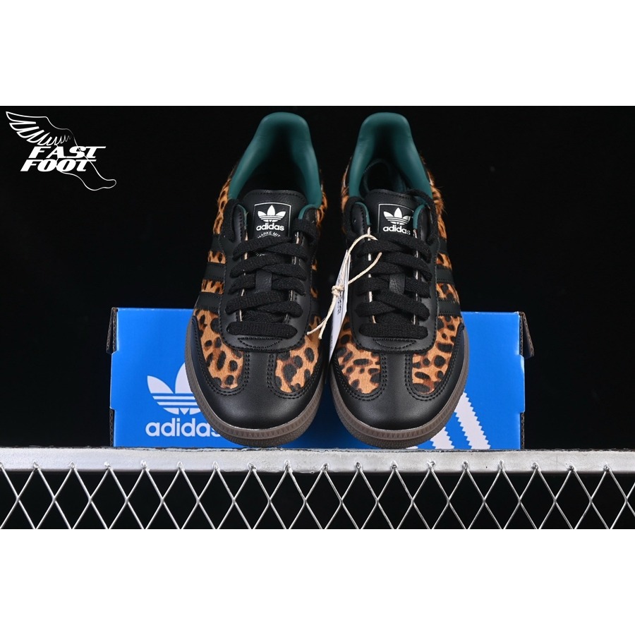 快腳🔎 ADIDAS SAMBA OG  豹紋綠 復古 焦糖底 德訓鞋 扁鞋 男女鞋 JI2735-細節圖3