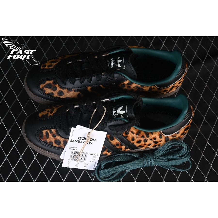 快腳🔎 ADIDAS SAMBA OG  豹紋綠 復古 焦糖底 德訓鞋 扁鞋 男女鞋 JI2735-細節圖4