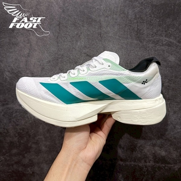 快腳🔎 ADIDAS ADIZERO ADIOS PRO 4 白 綠 慢跑鞋 馬牌底  JR1267-細節圖2
