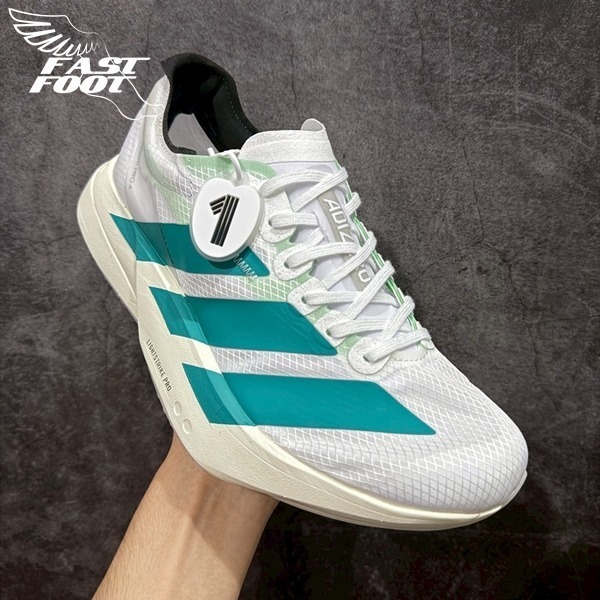 快腳🔎 ADIDAS ADIZERO ADIOS PRO 4 白 綠 慢跑鞋 馬牌底  JR1267-細節圖3