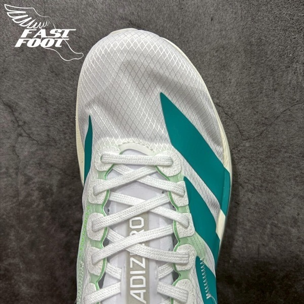 快腳🔎 ADIDAS ADIZERO ADIOS PRO 4 白 綠 慢跑鞋 馬牌底  JR1267-細節圖4