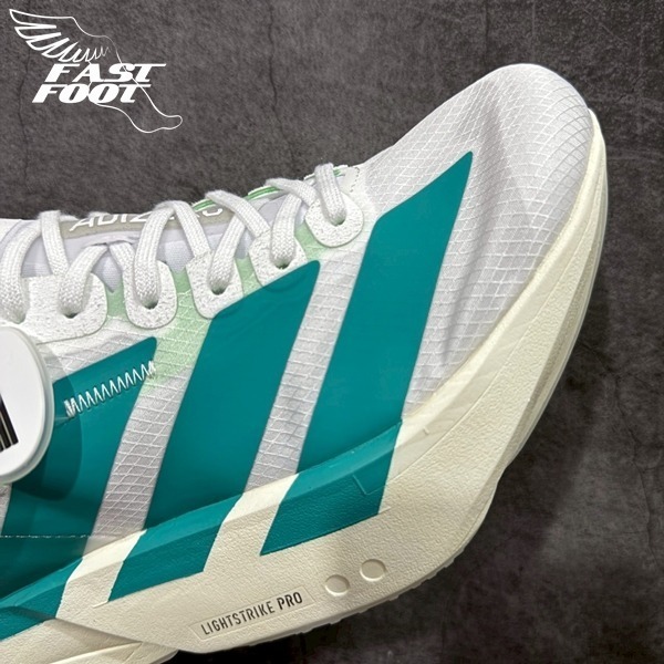 快腳🔎 ADIDAS ADIZERO ADIOS PRO 4 白 綠 慢跑鞋 馬牌底  JR1267-細節圖5