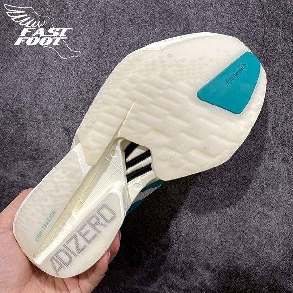 快腳🔎 ADIDAS ADIZERO ADIOS PRO 4 白 綠 慢跑鞋 馬牌底  JR1267-細節圖9