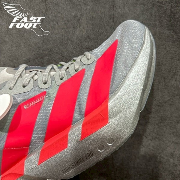 快腳🔎 Adidas Adizero Adios Pro 4 專業跑鞋 慢跑鞋 銀紅  JR6372-細節圖4