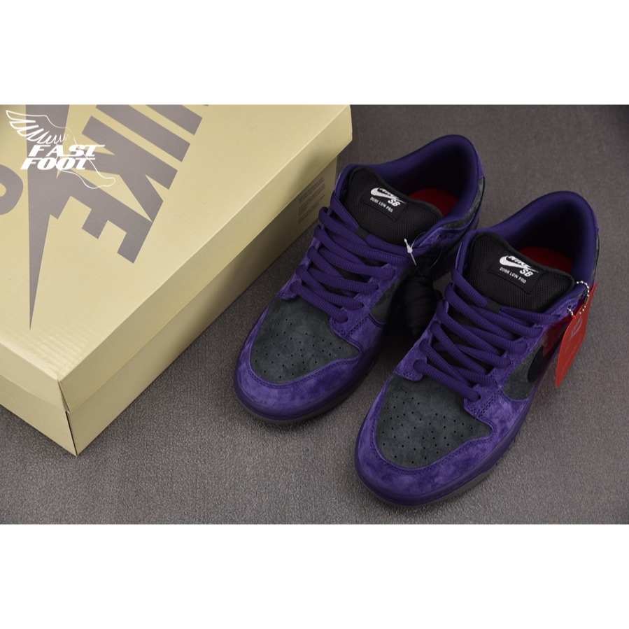 快腳🔎 Supreme x Nike SB 紫色 黑勾 經典復古 98 慢跑鞋 HQ8487-500-細節圖3