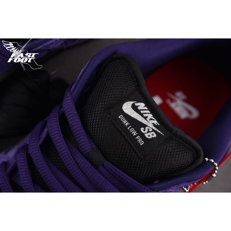 快腳🔎 Supreme x Nike SB 紫色 黑勾 經典復古 98 慢跑鞋 HQ8487-500-細節圖5
