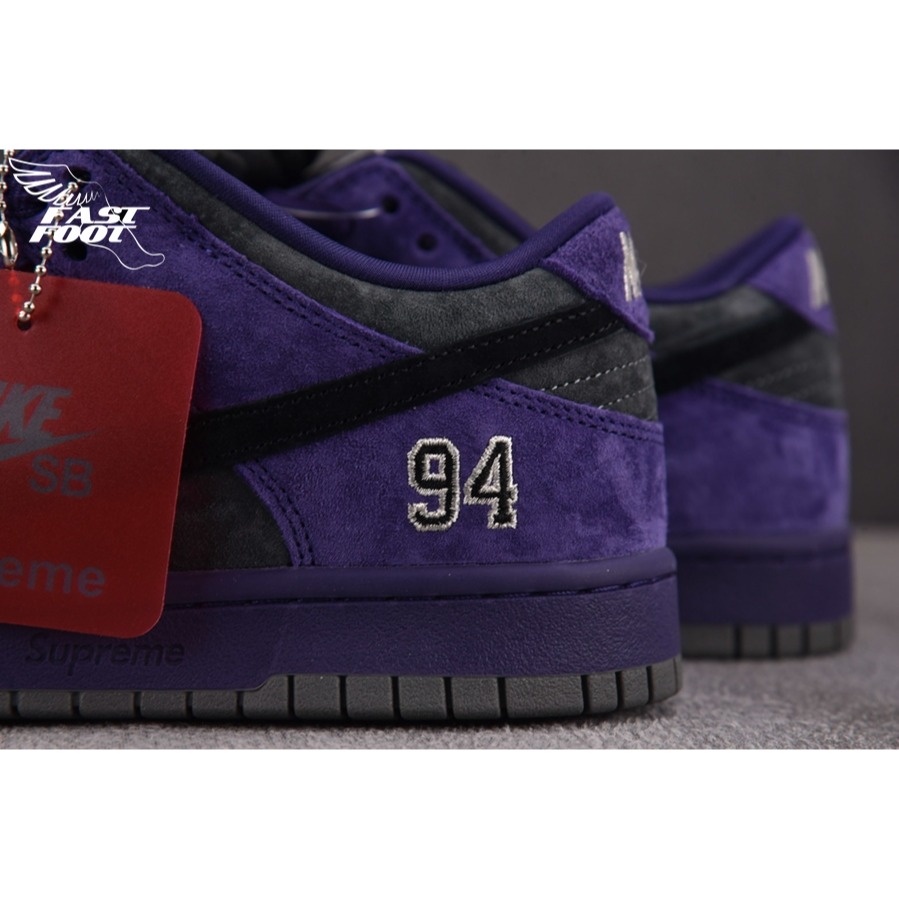 快腳🔎 Supreme x Nike SB 紫色 黑勾 經典復古 98 慢跑鞋 HQ8487-500-細節圖8