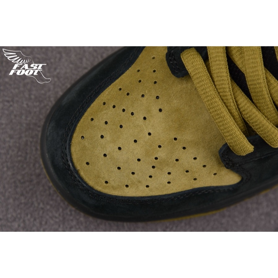 快腳🔎 Supreme x Nike SB Dunk Low 黑黃棕 經典復古 慢跑鞋 HQ8487-300-細節圖4