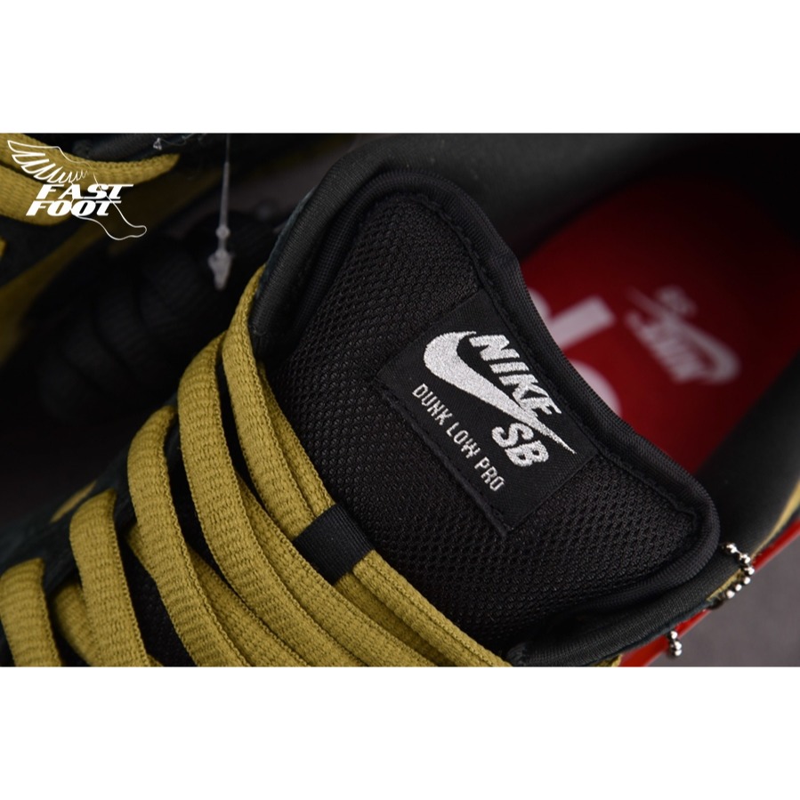 快腳🔎 Supreme x Nike SB Dunk Low 黑黃棕 經典復古 慢跑鞋 HQ8487-300-細節圖5
