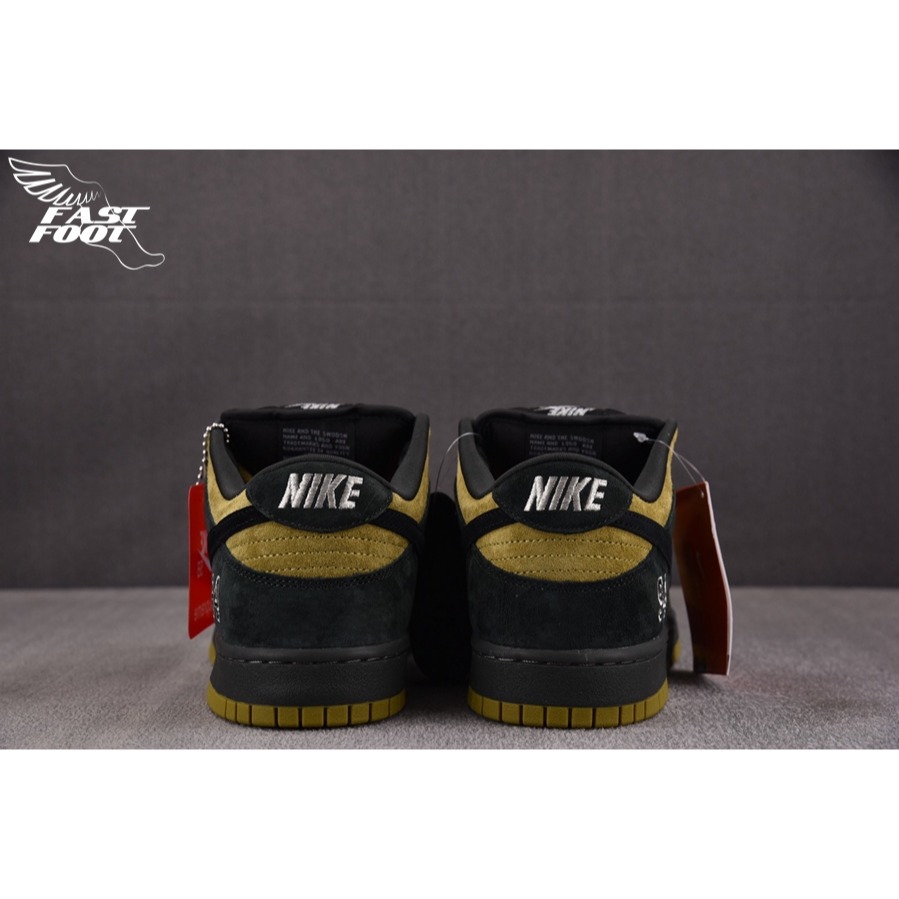 快腳🔎 Supreme x Nike SB Dunk Low 黑黃棕 經典復古 慢跑鞋 HQ8487-300-細節圖9