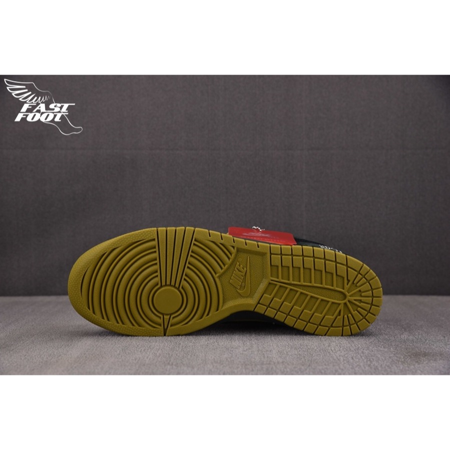 快腳🔎 Supreme x Nike SB Dunk Low 黑黃棕 經典復古 慢跑鞋 HQ8487-300-細節圖10