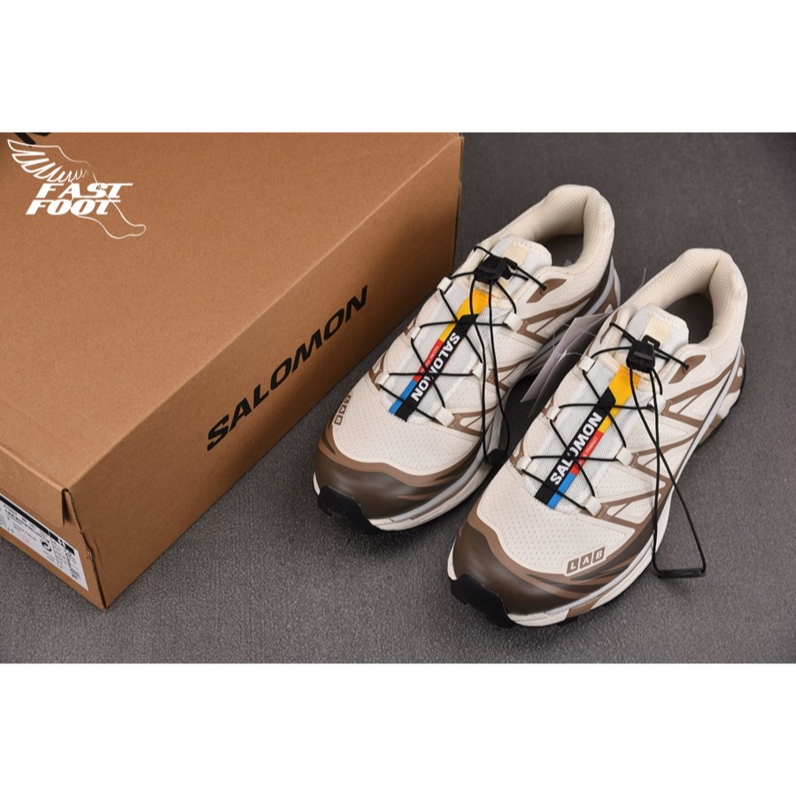 快腳🔎 SALOMON XT-6 Almond Milk Portabella 杏仁蘑菇 頂級慢跑鞋  475822-細節圖3