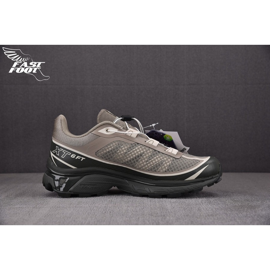 快腳🔎 SALOMON XT-6 CREAM GRAY 米灰深綠色 頂級慢跑鞋 登山 471513-細節圖2
