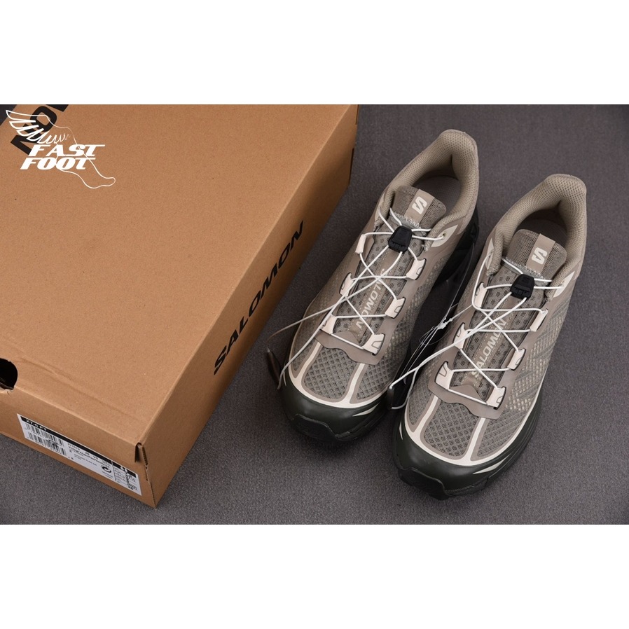 快腳🔎 SALOMON XT-6 CREAM GRAY 米灰深綠色 頂級慢跑鞋 登山 471513-細節圖3