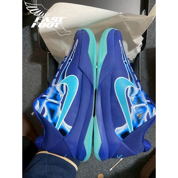 快腳🔎 Nike Kobe 5 Protro X-Ray 夜光 科比 萬聖節 籃球鞋 藍 HJ4303-400-細節圖4