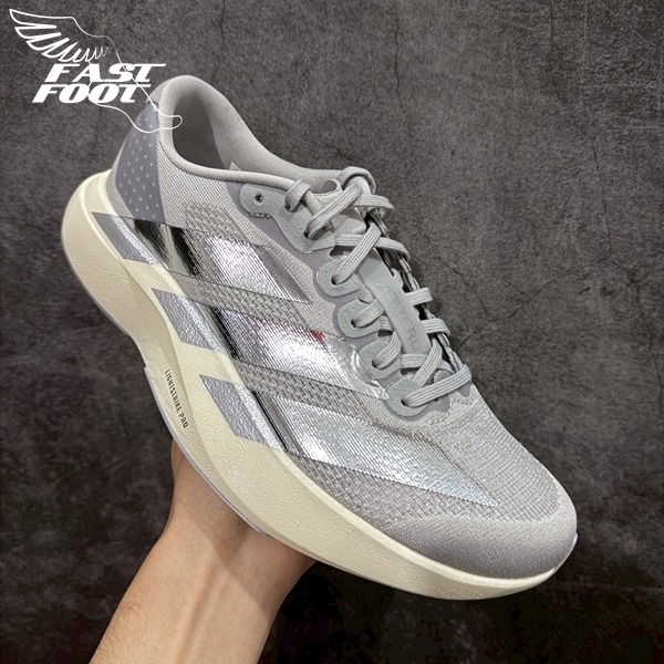 快腳🔎 adidas Adizero Evo SL Grey Silver 狼灰 灰銀 慢跑鞋 KJ9664-細節圖4