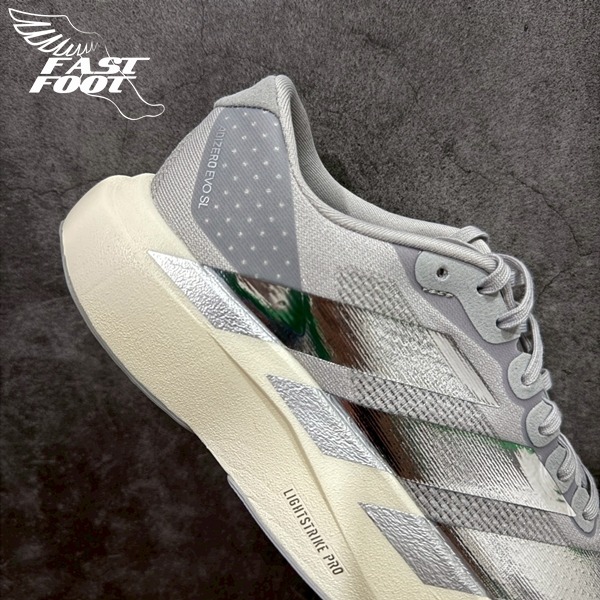 快腳🔎 adidas Adizero Evo SL Grey Silver 狼灰 灰銀 慢跑鞋 KJ9664-細節圖6