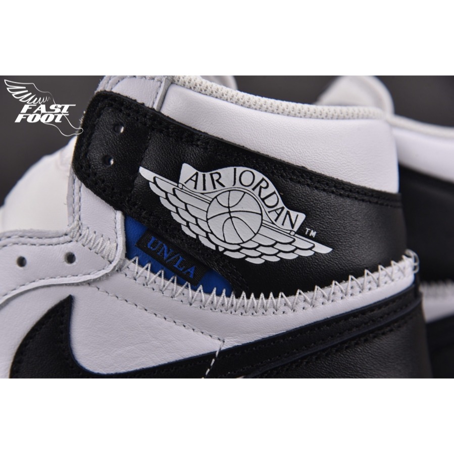 快腳🔎 AJ1 x Union Fragment 黑白 閃電三方聯名 II7282-100-細節圖6