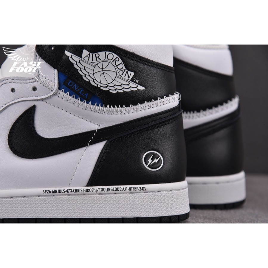 快腳🔎 AJ1 x Union Fragment 黑白 閃電三方聯名 II7282-100-細節圖7