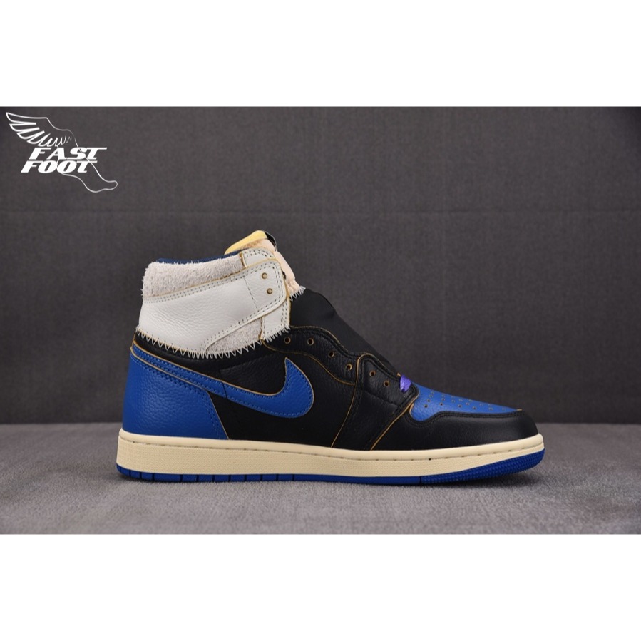 快腳🔎 FRAGMENT X UNION X AIR JORDAN 1 IO7847-001 三方聯名 黑藍-細節圖2