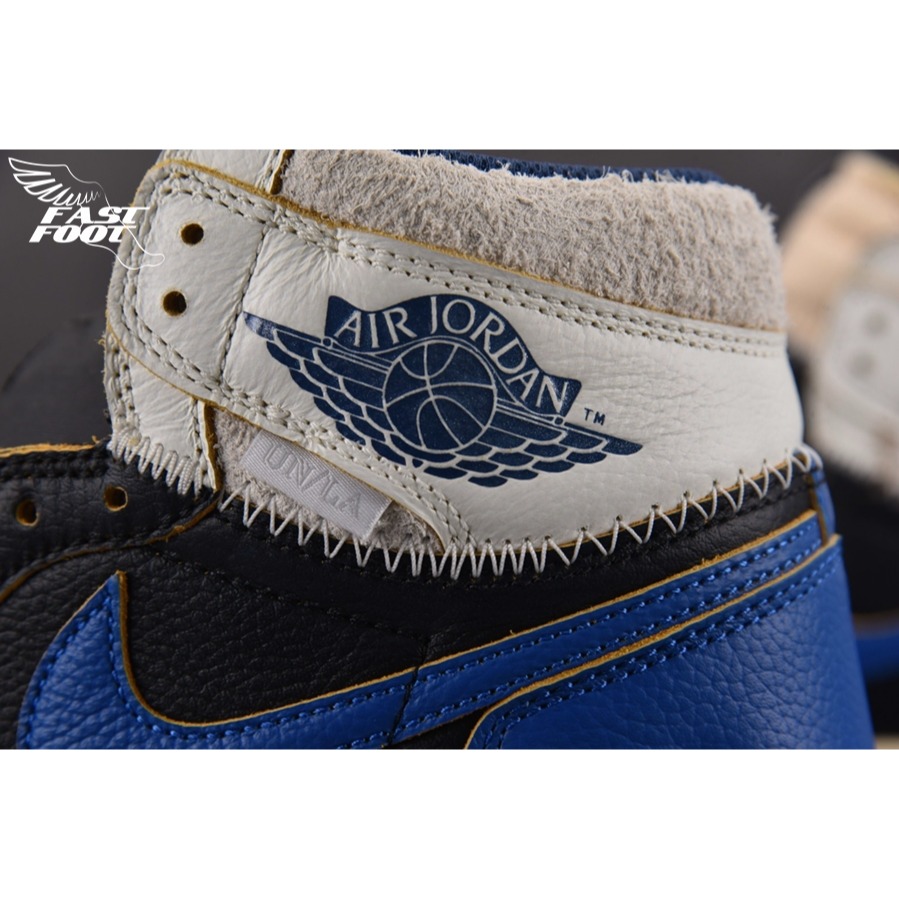 快腳🔎 FRAGMENT X UNION X AIR JORDAN 1 IO7847-001 三方聯名 黑藍-細節圖7