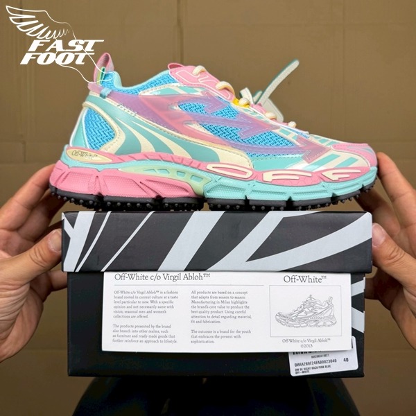 快腳🔎 Off-White BE RIGHT BACK 彩色泡泡 粉藍 慢跑鞋 解構鞋 老爹鞋 超級稀少-細節圖2