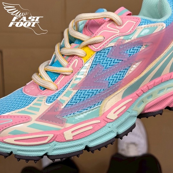 快腳🔎 Off-White BE RIGHT BACK 彩色泡泡 粉藍 慢跑鞋 解構鞋 老爹鞋 超級稀少-細節圖4