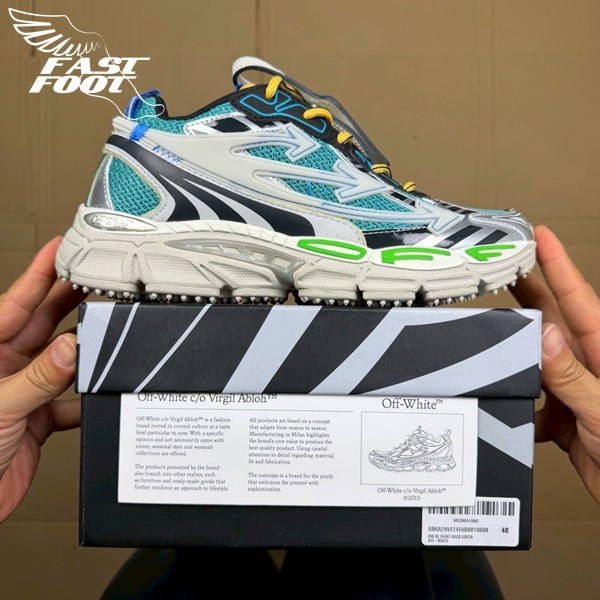 快腳🔎 Off-White BE RIGHT BACK 綠灰 慢跑鞋 解構鞋 老爹鞋 超級稀少-細節圖2