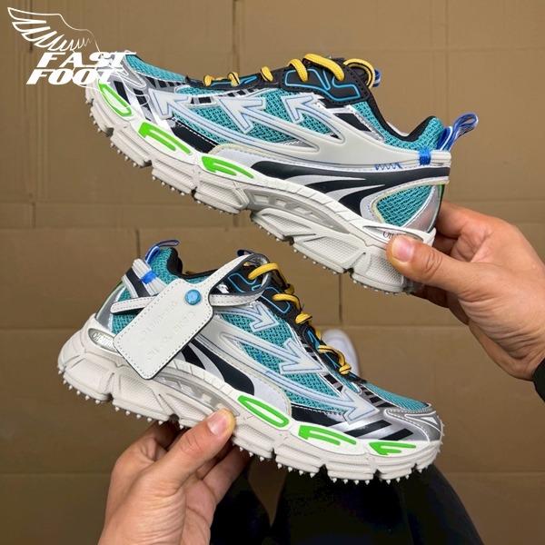 快腳🔎 Off-White BE RIGHT BACK 綠灰 慢跑鞋 解構鞋 老爹鞋 超級稀少-細節圖3