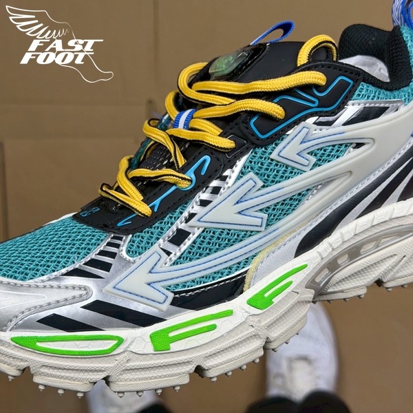 快腳🔎 Off-White BE RIGHT BACK 綠灰 慢跑鞋 解構鞋 老爹鞋 超級稀少-細節圖5