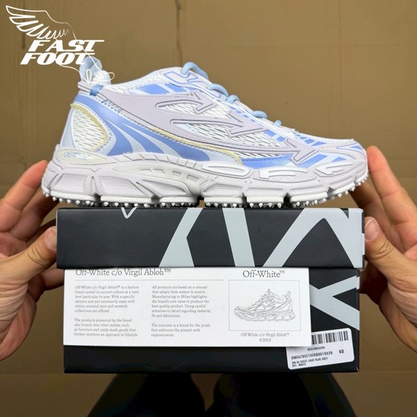 快腳🔎 Off-White BE RIGHT BACK 灰藍 慢跑鞋 解構鞋 老爹鞋 超級稀少-細節圖2