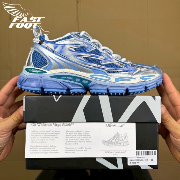 快腳🔎 Off-White BE RIGHT BACK 深藍 慢跑鞋 解構鞋 老爹鞋 超級稀少-細節圖2