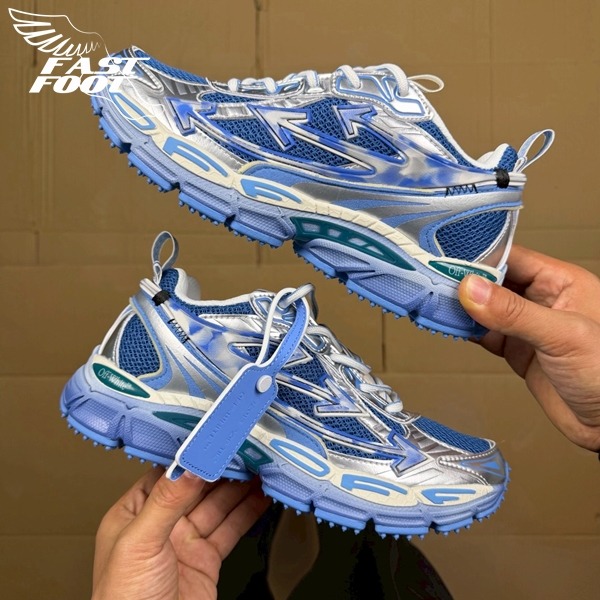 快腳🔎 Off-White BE RIGHT BACK 深藍 慢跑鞋 解構鞋 老爹鞋 超級稀少-細節圖3