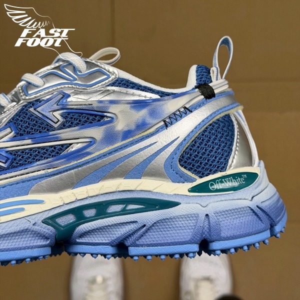 快腳🔎 Off-White BE RIGHT BACK 深藍 慢跑鞋 解構鞋 老爹鞋 超級稀少-細節圖6
