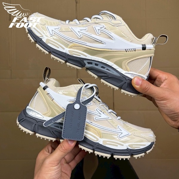快腳🔎 Off-White BE RIGHT BACK 米黃 慢跑鞋 解構鞋 老爹鞋 超級稀少-細節圖3