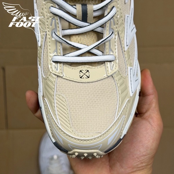 快腳🔎 Off-White BE RIGHT BACK 米黃 慢跑鞋 解構鞋 老爹鞋 超級稀少-細節圖4