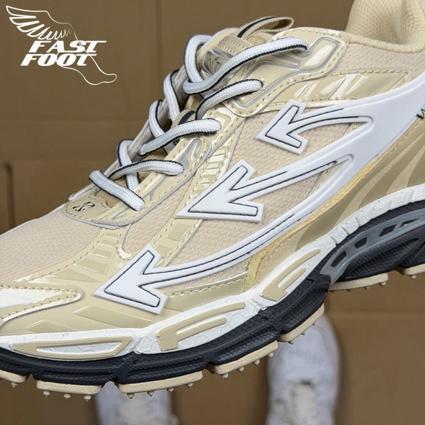 快腳🔎 Off-White BE RIGHT BACK 米黃 慢跑鞋 解構鞋 老爹鞋 超級稀少-細節圖5
