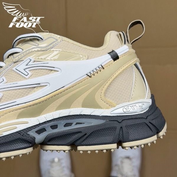 快腳🔎 Off-White BE RIGHT BACK 米黃 慢跑鞋 解構鞋 老爹鞋 超級稀少-細節圖6