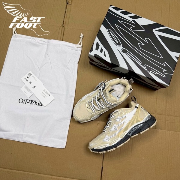 快腳🔎 Off-White BE RIGHT BACK 米黃 慢跑鞋 解構鞋 老爹鞋 超級稀少-細節圖9