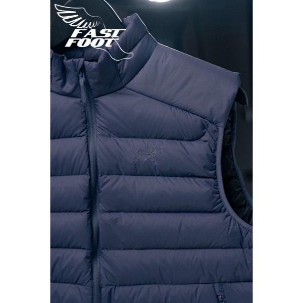 快腳🔎 ARCTERYX 始祖鳥 Cerium  VEST 羽絨背心 鵝絨 立領 保暖背心 藍 有尺寸表-細節圖2