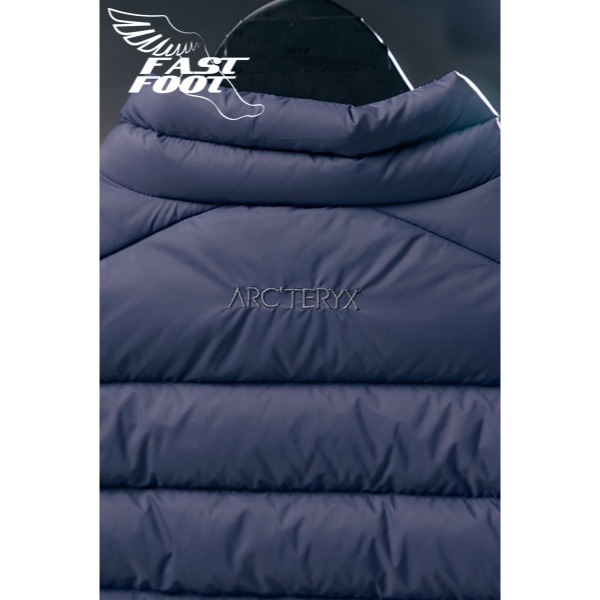 快腳🔎 ARCTERYX 始祖鳥 Cerium  VEST 羽絨背心 鵝絨 立領 保暖背心 藍 有尺寸表-細節圖8