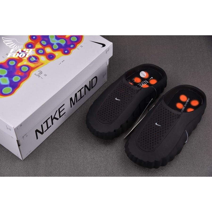 快腳🔎 Nike Mind 001 黑 全黑 恢復拖鞋 運動拖鞋 科技 HQ4307-001-細節圖3