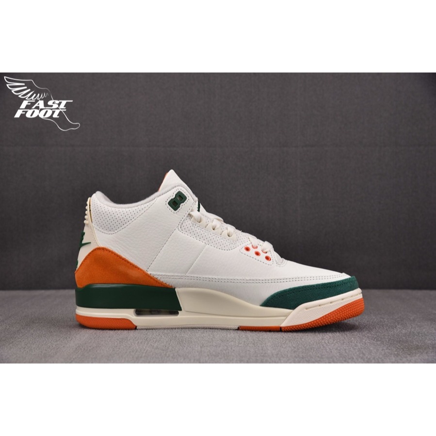 快腳🔎 SoleFly × Nike Air Jordan 3 Retro 白綠橙 籃球鞋 IF4491-100-細節圖2