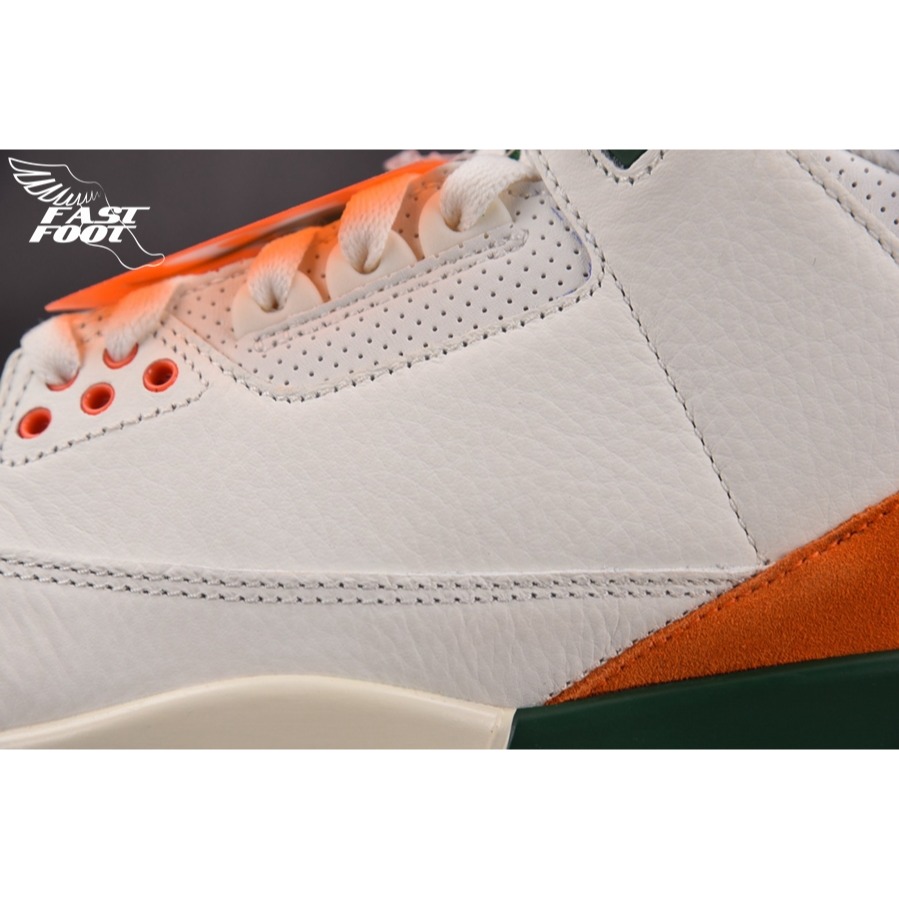 快腳🔎 SoleFly × Nike Air Jordan 3 Retro 白綠橙 籃球鞋 IF4491-100-細節圖5