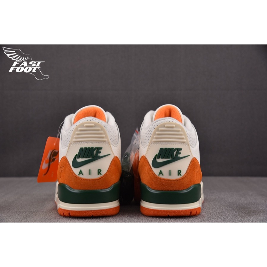 快腳🔎 SoleFly × Nike Air Jordan 3 Retro 白綠橙 籃球鞋 IF4491-100-細節圖9