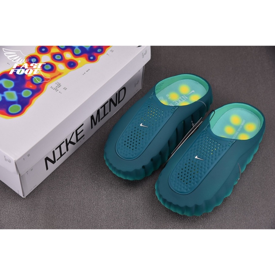 快腳🔎 Nike Mind 001 綠漸層 拖鞋 穆勒 恢復拖鞋 科技 按摩 HQ4307-301-細節圖3