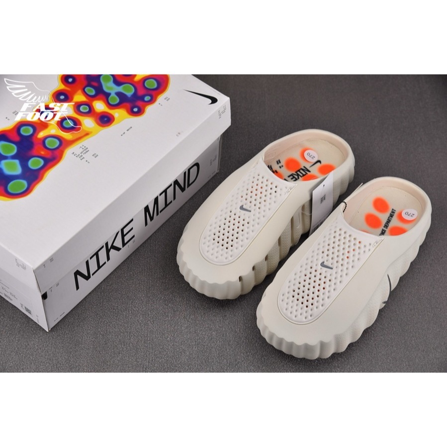 快腳🔎 Nike Mind 001 拖鞋 穆勒拖 訓練鞋 奶油白 國外限定 骨白 男女鞋 HQ4307-002-細節圖3